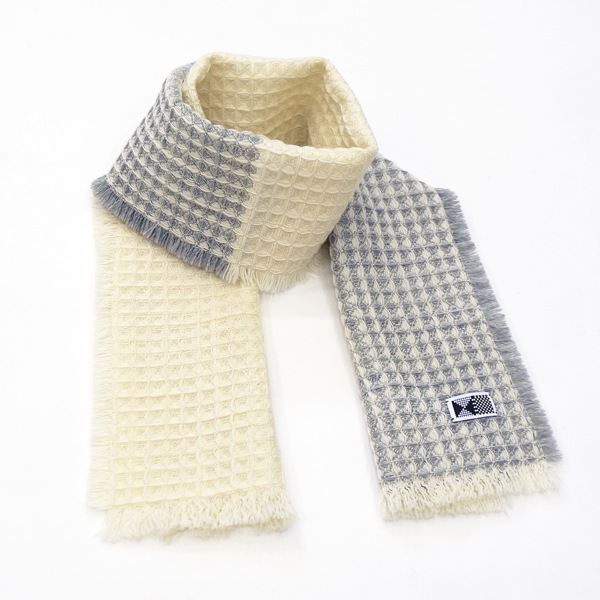 kijinokanosei ストール　“ワッフル-waffle- ” LIGHT　GRAY　送料無料