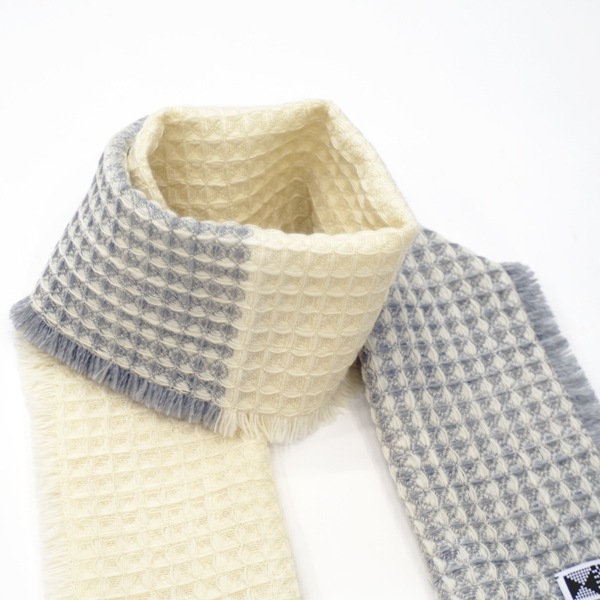 kijinokanosei ストール　“ワッフル-waffle- ” LIGHT　GRAY　送料無料