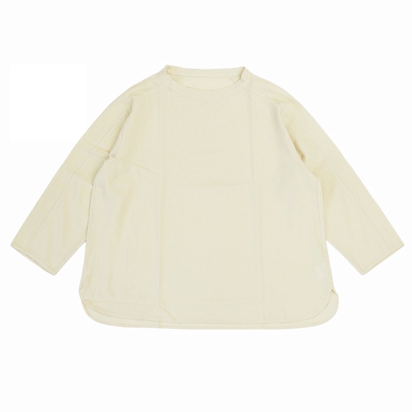 MITTAN　SH-127　綿絹楊柳長袖プルオーバー　生成　送料無料