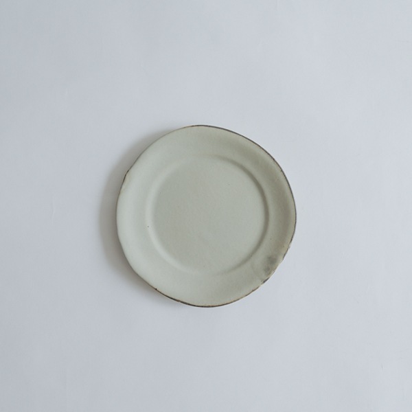 馬場勝文　土マットリム4.5寸皿　φ13㎝