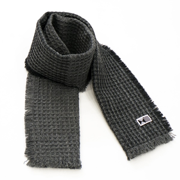 kijinokanosei ストール　“ワッフル-waffle- ” CHARCOAL　GRAY　送料無料