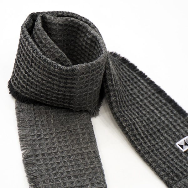 kijinokanosei ストール　“ワッフル-waffle- ” CHARCOAL　GRAY　送料無料