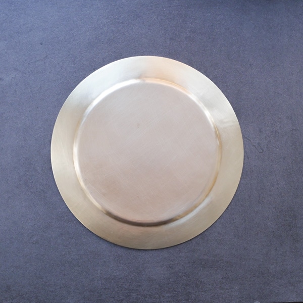 yuta須原健夫 真鍮リム皿　Φ20.5ｃｍ