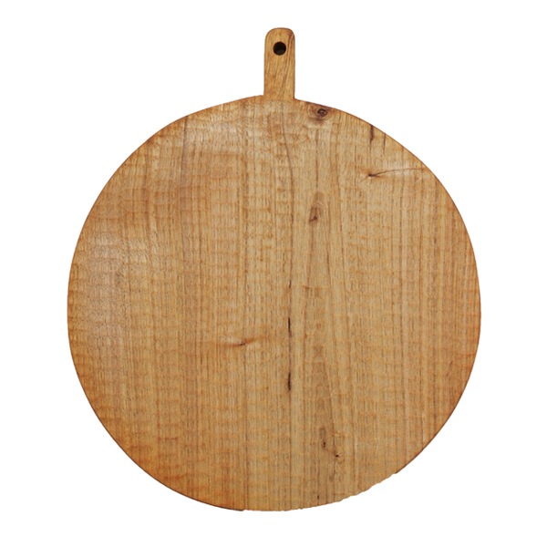 小沢賢一　くるみの木のカッティングボード　丸型　彫あり　Φ25cm　KM22