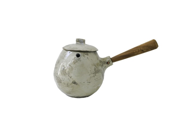 【未使用】　刷毛目　急須(しずく型)/馬場勝文 馬場勝文 刷毛目急須（しずく）