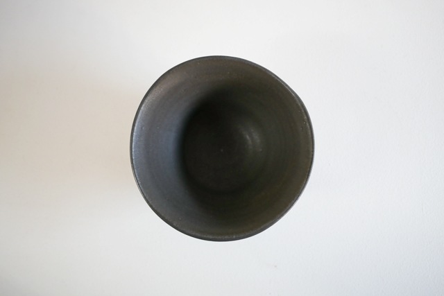 馬場勝文　黒釉小丼　