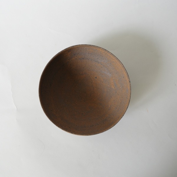 二階堂明弘　やきしめドラ小鉢　赤　Φ14cm　H5cm