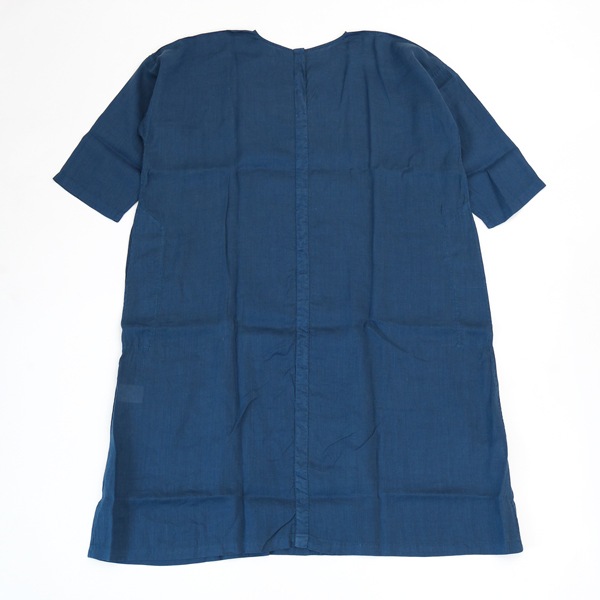 MITTAN　OP-13C　ラミーシルクワンピース　藍×胡桃　送料無料