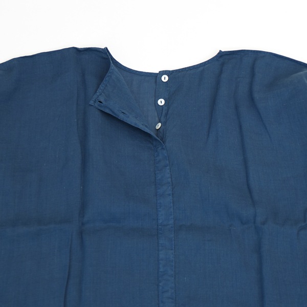 MITTAN　OP-13C　ラミーシルクワンピース　藍×胡桃　送料無料