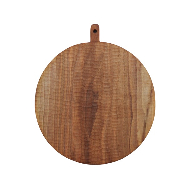 小沢賢一　くるみの木のカッティングボード　丸型　彫あり　Φ25cm　KM4