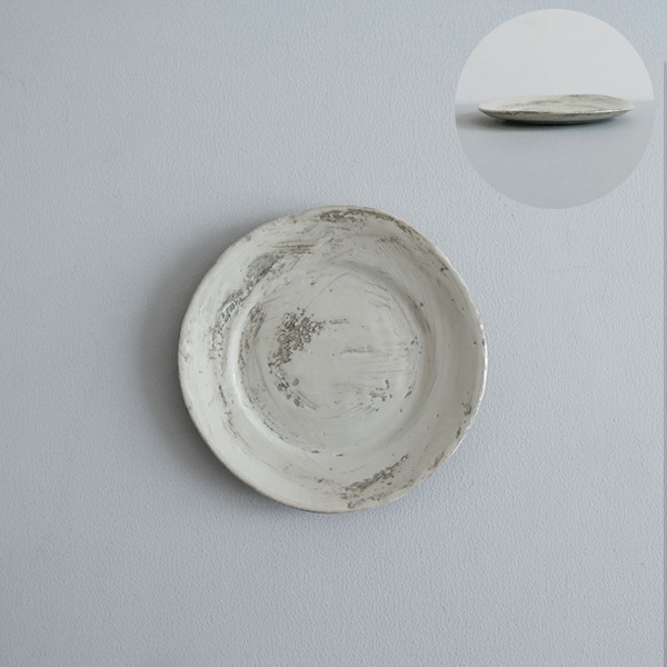 馬場勝文　刷毛目4.5寸皿　Φ13cm