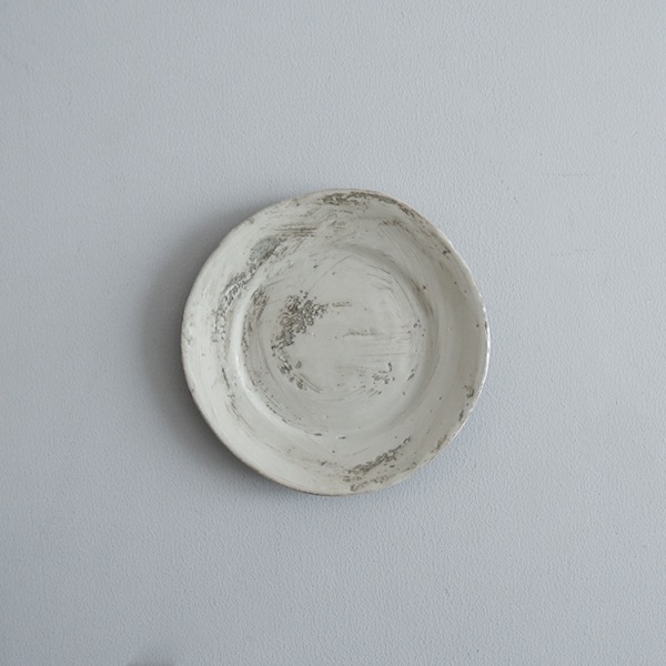 馬場勝文　刷毛目4.5寸皿　Φ13cm