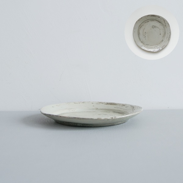 馬場勝文　刷毛目リム5.5寸皿　