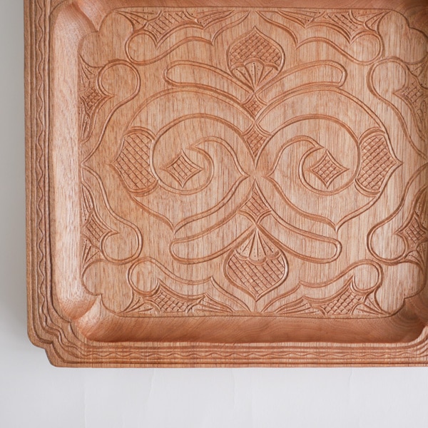 高野繁廣 イタ 子持ち盆 小 1尺1寸