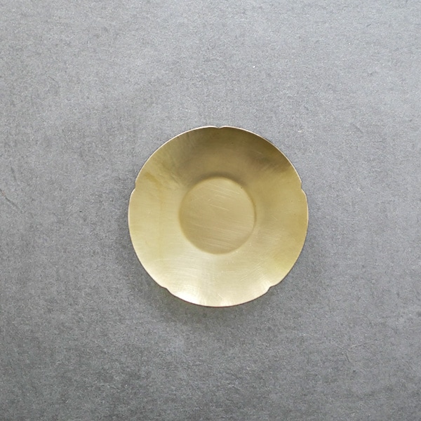yuta須原健夫 輪花皿　真鍮　Φ11ｃｍ