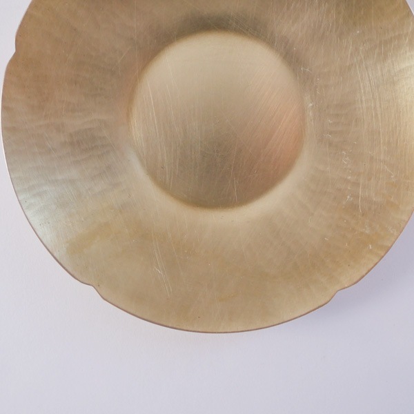 yuta須原健夫 輪花皿　真鍮　Φ11ｃｍ