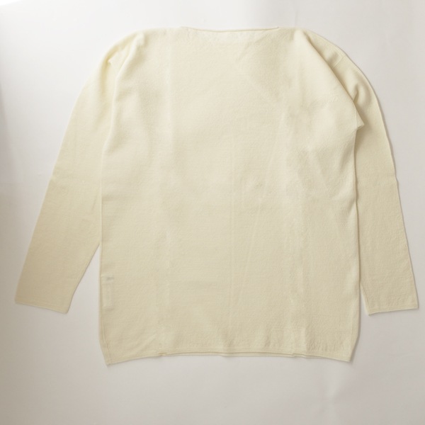 MITTAN　強撚ウールニット長袖　生成　　送料無料