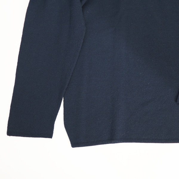 MITTAN　強撚ウールニット長袖　紺緑　　送料無料