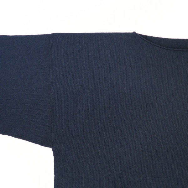 MITTAN　強撚ウールニット長袖　紺緑　　送料無料