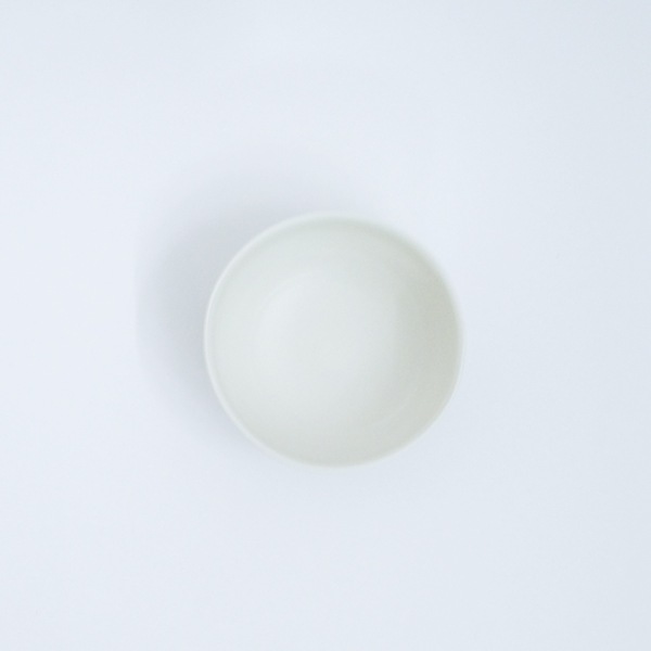 馬場勝文　白磁マット　カフェオレボウル　φ12.5cm