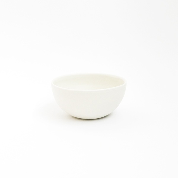 馬場勝文　白磁マット　カフェオレボウル　φ12.5cm