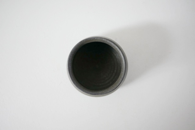 馬場勝文　黒釉BHカップ　H6ｃｍ