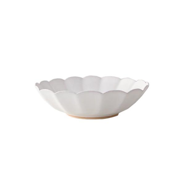 黒木泰等 白釉四方輪花浅鉢