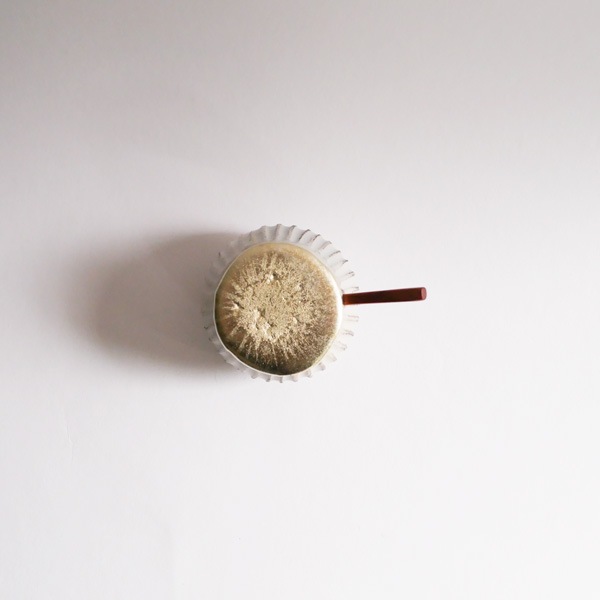 馬場勝文　土マットシュガーポット　丸　（匙付き）