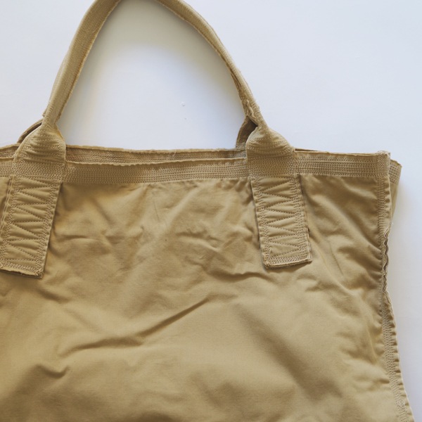 MITTAN　 綿麻ウェザーレイヤードバッグ大　薄茶　　送料無料　BA-19