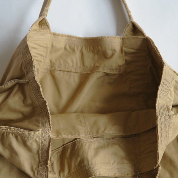 MITTAN　 綿麻ウェザーレイヤードバッグ大　薄茶　　送料無料　BA-19