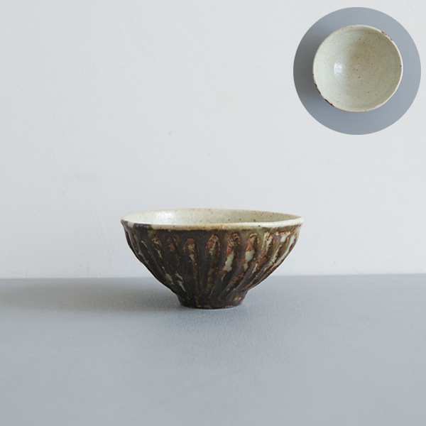 及川静香　粉引削り飯碗　小　モデル：B　Φ12ｃｍ　H6cm