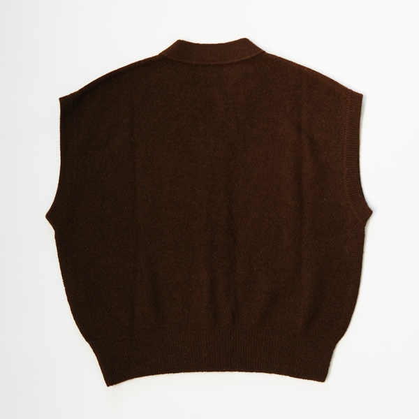 MITTAN KN-28 無染色ベビーアルパカベスト 茶 送料無料