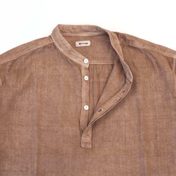 MITTAN　SH-122B　カディクルタシャツ　ベンガラ灰茶　送料無料