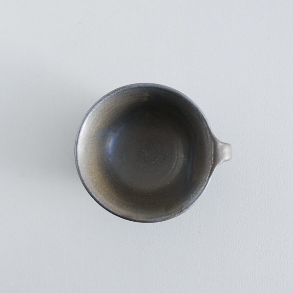 馬場勝文　黒釉スープカップ