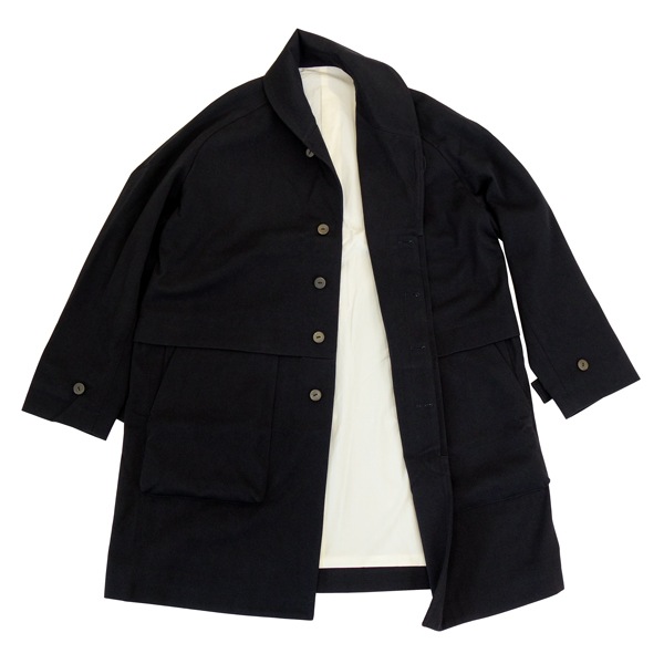 MITTAN　CT-48　NMウールOCツイルコート　黒　送料無料