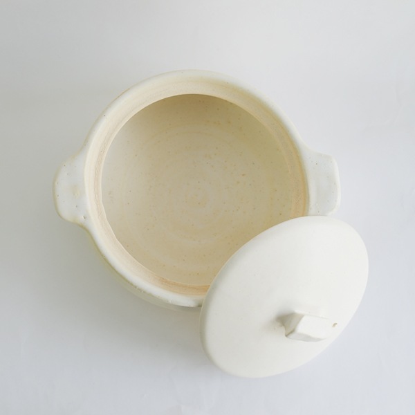 馬場勝文 土鍋・白・小 Model No.A ※特殊形状により送料追加料金が