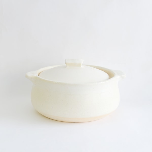 馬場勝文 土鍋・白・小 Model No.A ※特殊形状により送料追加料金が