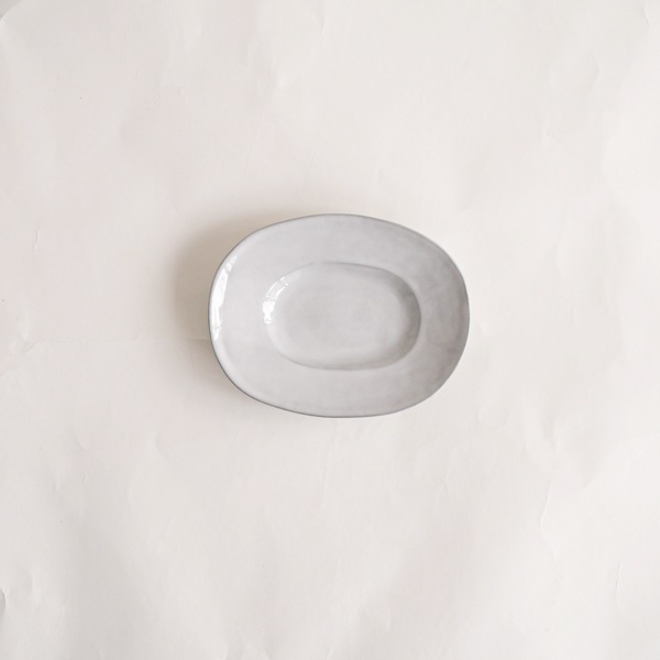 上國料正記　だ円小皿　11×14cm