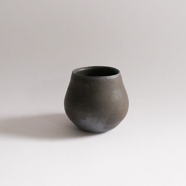 馬場勝文　黒釉フリーカップ　小　model：B　H7cm