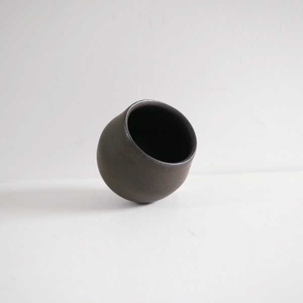 馬場勝文　黒釉フリーカップ　小　model：B　H7cm
