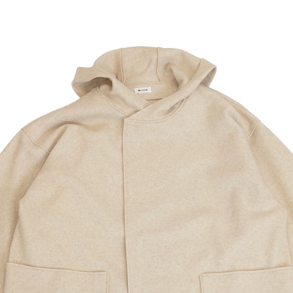 MITTAN　CT-49　圧縮ウールニットフードコート　Size2　生成杢　送料無料