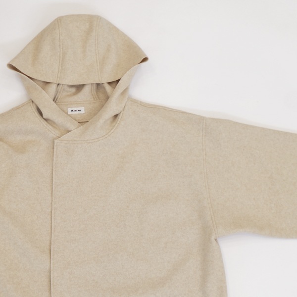 MITTAN　CT-49　圧縮ウールニットフードコート　Size2　生成杢　送料無料