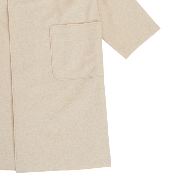 MITTAN　CT-49　圧縮ウールニットフードコート　Size2　生成杢　送料無料