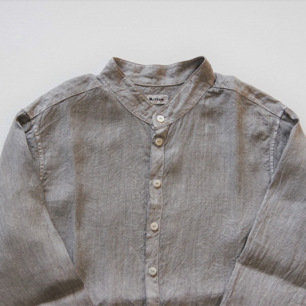 MITTAN　SH-132B　大麻シャツ　松煙（ベンガラ染）　送料無料　