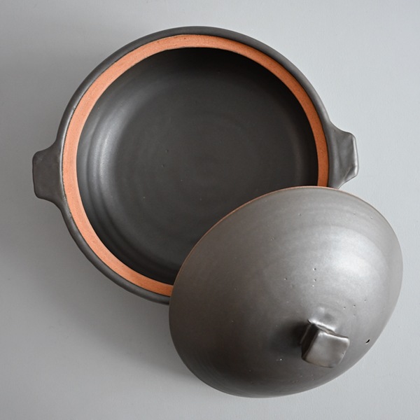 馬場勝文　土鍋（黒・大）　Model・A