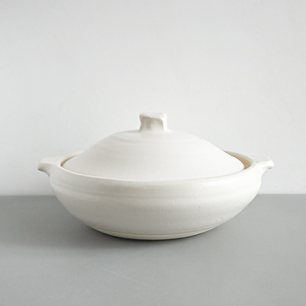 馬場勝文　土鍋（白・大）　Model・B