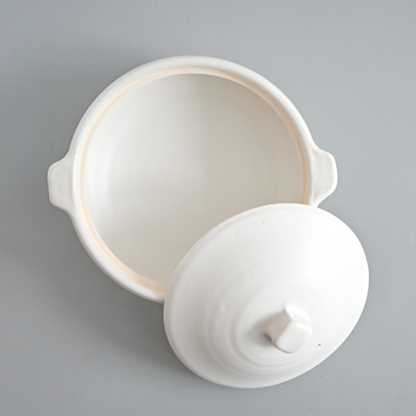 馬場勝文　土鍋（白・大）　Model・B