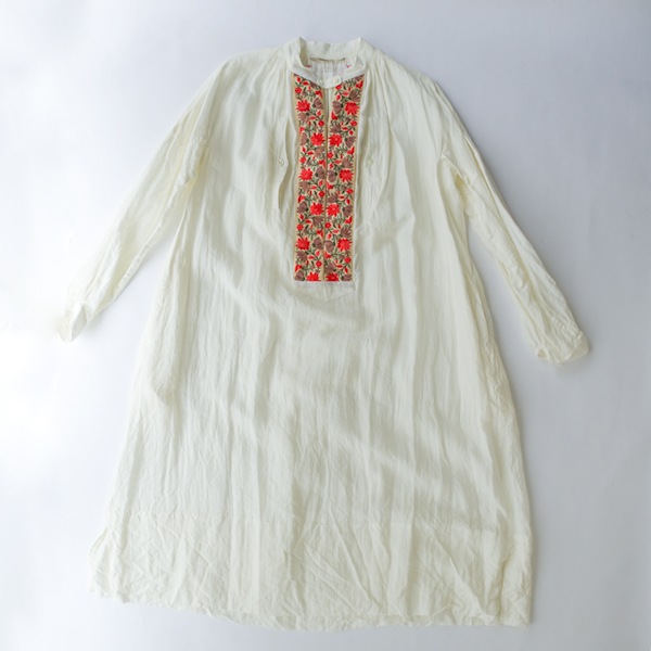 HALLELUJAH ハレルヤ 羊飼い刺繡シャツワンピース Size38 Off White  