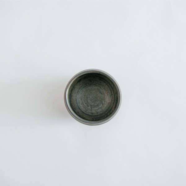 馬場勝文　黒釉丸カップ　B　H6cm