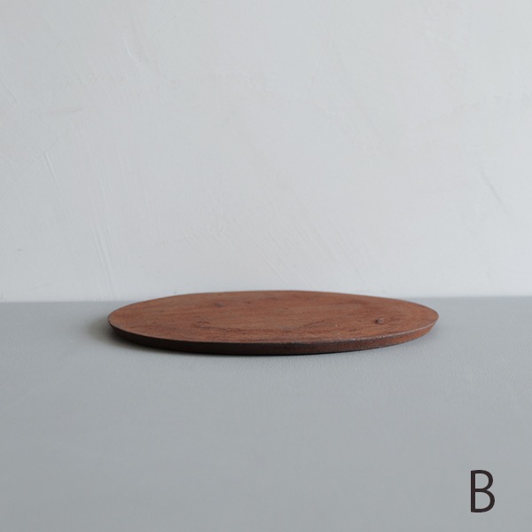 二階堂明弘 やきしめ丸皿 中（赤） Φ22cm H1cm 各種